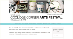 Desktop Screenshot of coolidgecornerartsfestival.com