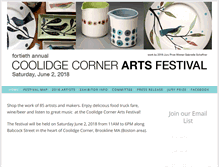 Tablet Screenshot of coolidgecornerartsfestival.com